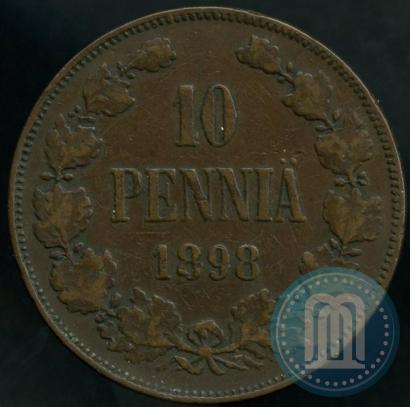 Фото 10 пенни 1898 года  