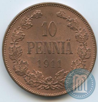 Фото 10 пенни 1911 года  