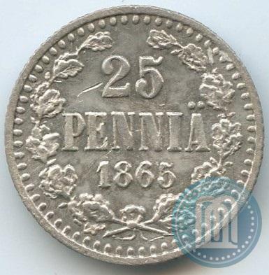 Picture 25 pennia 1865 year S 