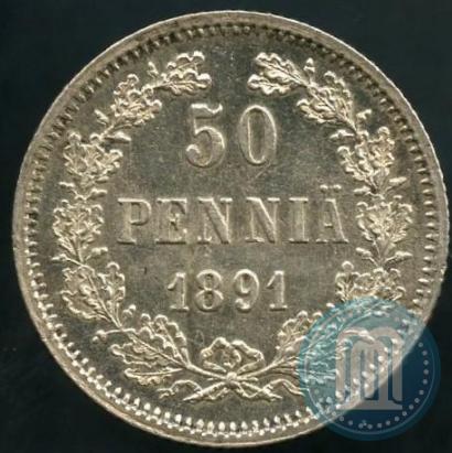 Фото 50 пенни 1891 года L 