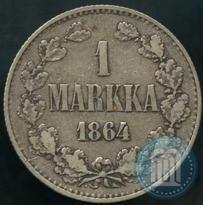Picture 1 markka 1864 year S 