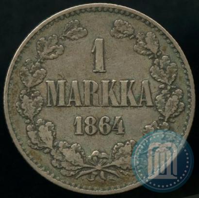 Picture 1 markka 1864 year S 