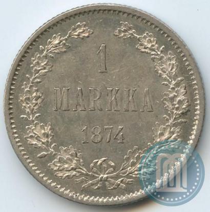 Picture 1 markka 1874 year S 