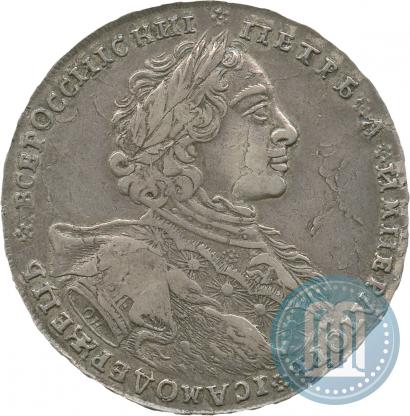 Фото 1 рубль 1723 года OK "Портрет в горностаевой мантии"