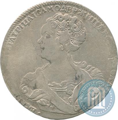 Picture 1 rouble 1725 year СПБ "Petersburg type, portrait turned to the left"