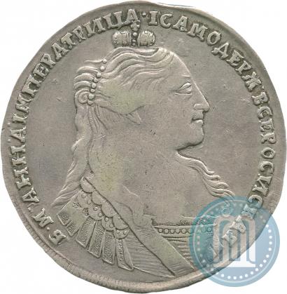 Фото 1 рубль 1734 года  "Тип 1735 года"