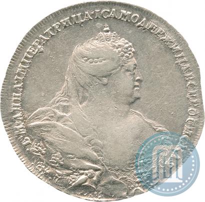 Фото 1 рубль 1737 года  "Московский тип"