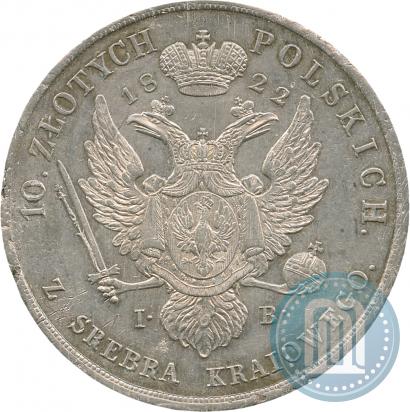 Picture 10 złotych 1822 year IB 
