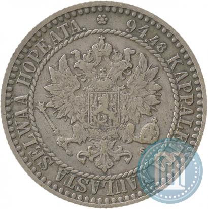 Picture 1 markka 1866 year S 