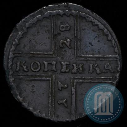 Фото 1 копейка 1728 года МОСКВА 