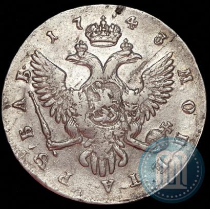 Фото 1 рубль 1743 года СПБ 