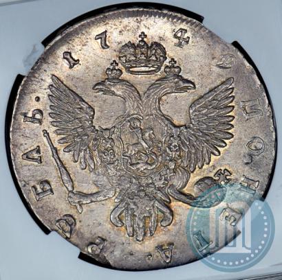 Фото 1 рубль 1749 года СПБ 