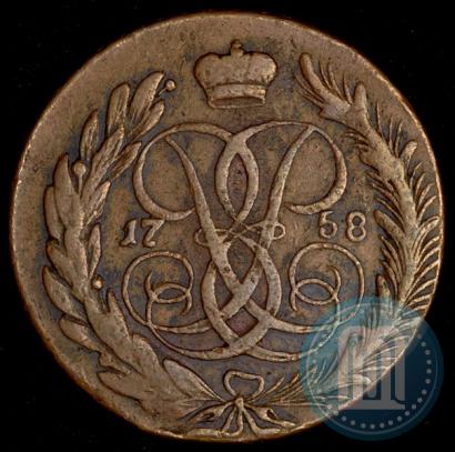 Фото 5 копеек 1758 года  