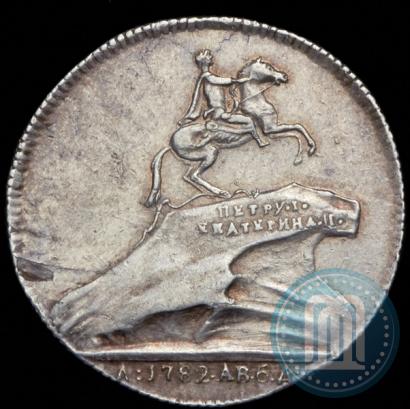 Picture Token Coin 1782 year  "Monument to Peter the Great in Saint-Petersburg"