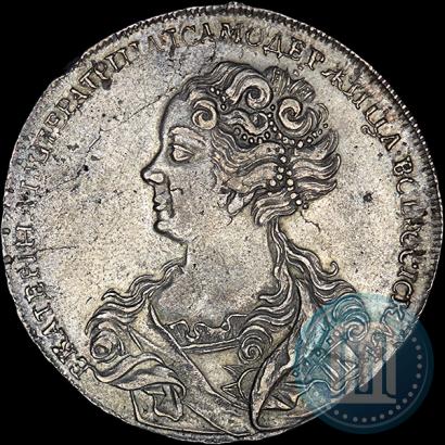 Picture 1 rouble 1725 year  "Moscow type, portrait turned to the left"