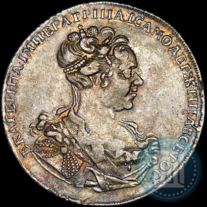 Фото 1 рубль 1727 года СПБ "Высокая прическа"