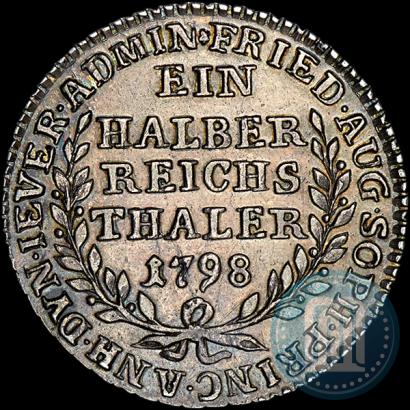 Picture Ein halber reichsthaler 1798 year  "Dutchy of Jever"