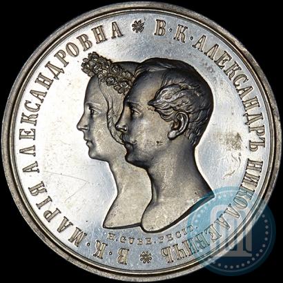 Picture Medal 1841 year H. GUBE. FECIT "In the memory of the wedding of the crown prince"