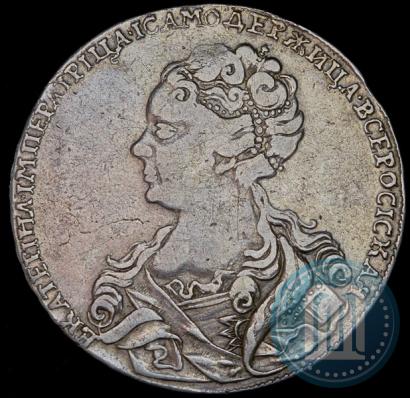 Фото 1 рубль 1726 года  "Московский тип, портрет влево"