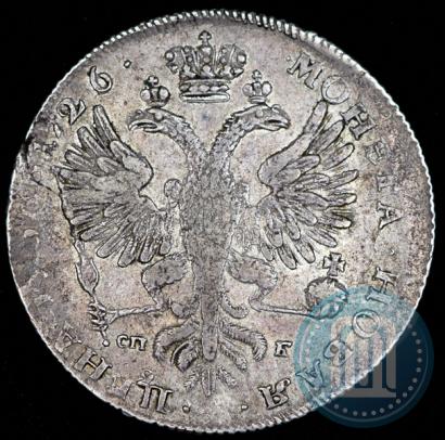 Picture 1 rouble 1726 year СПБ "Petersburg type, portrait turned to the left"