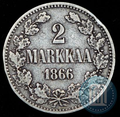 Picture 2 markkaa 1866 year S 
