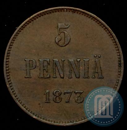 Picture 5 pennia 1873 year  