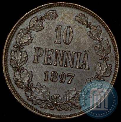 Picture 10 pennia 1897 year  