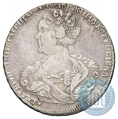 Фото 1 рубль 1725 года СПБ "Петербургский тип, портрет влево"