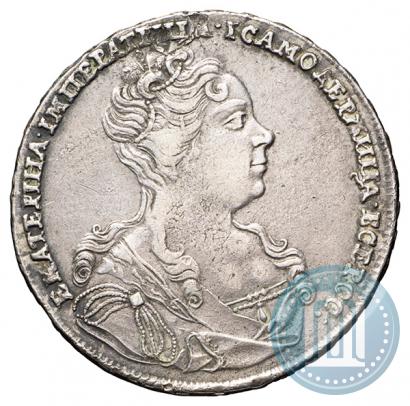Фото 1 рубль 1726 года  "Московский тип, портрет вправо"