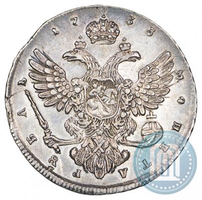 Picture 1 rouble 1738 year  "Moscow type"