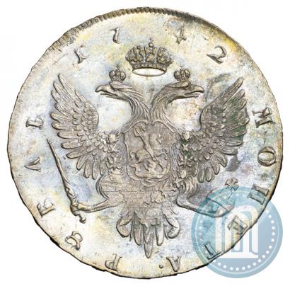Фото 1 рубль 1742 года ММД 