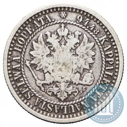 Picture 1 markka 1866 year S 