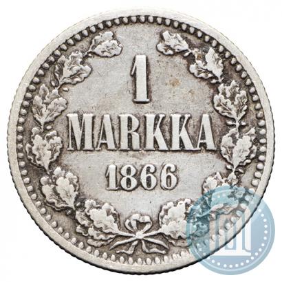 Picture 1 markka 1866 year S 