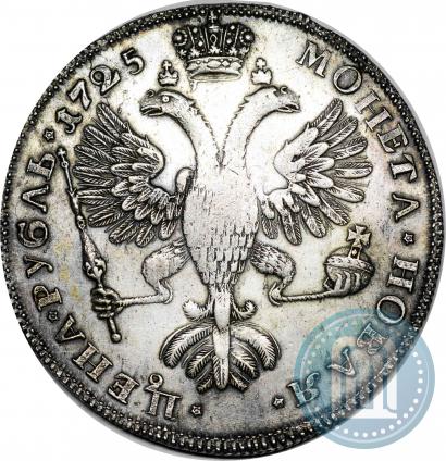 Picture 1 rouble 1725 year СПБ "Petersburg type, portrait turned to the left"