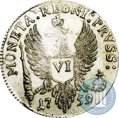 Picture 6 groszy 1759 year  