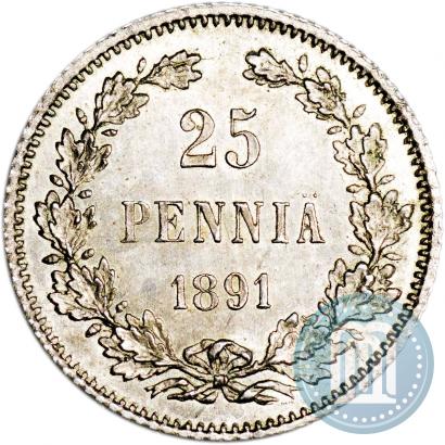Фото 25 пенни 1891 года L 
