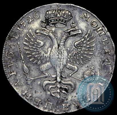 Picture 1 rouble 1726 year  "Moscow type, portrait turned to the left"