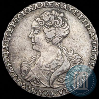 Фото Полтина 1726 года  "Московский тип, портрет влево"