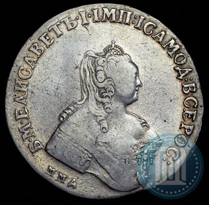 Фото 1 рубль 1758 года ММД-ЕI 