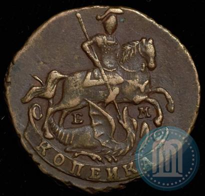 Picture 1 kopeck 1790 year ЕМ 