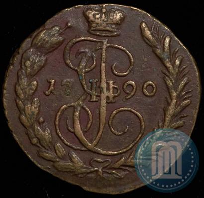 Picture 1 kopeck 1790 year ЕМ 