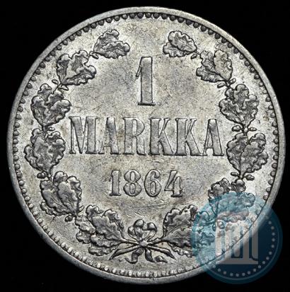 Picture 1 markka 1864 year S 