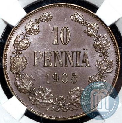 Picture 10 pennia 1905 year  