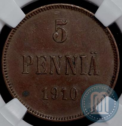 Picture 5 pennia 1910 year  