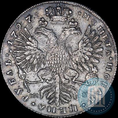 Picture 1 rouble 1727 year СПБ "Petersburg type, portrait turned to the right"