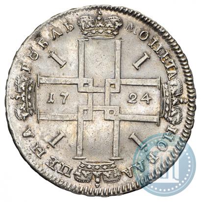 Picture 1 rouble 1724 year  "Portrait in ancient armour"