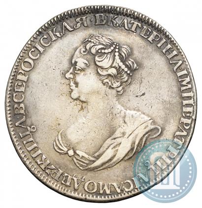 Фото 1 рубль 1725 года  "Траурный"