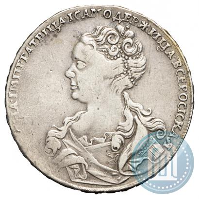 Фото 1 рубль 1726 года  "Московский тип, портрет влево"