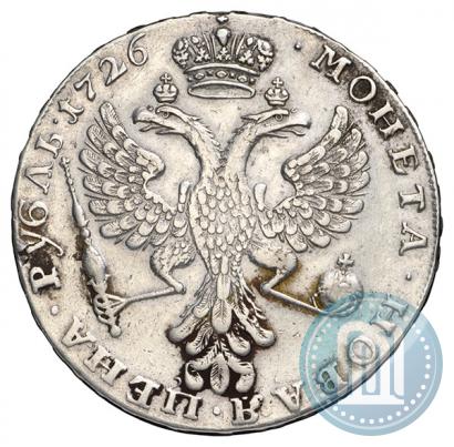 Picture 1 rouble 1726 year  "Moscow type, portrait turned to the left"