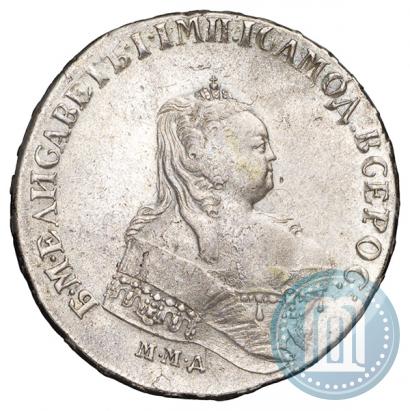 Фото 1 рубль 1744 года ММД 